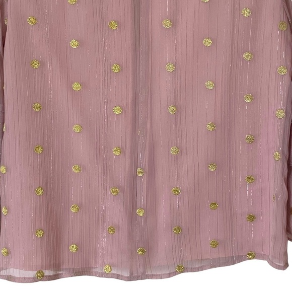 Anthropologie Hutch Philippa Polka-Dot Blouse in Blush, Size Small - Picture 6 of 14